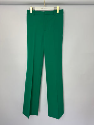 Balenciaga Emerald Green Suit Jacket and Straight Leg Trousers Set Size FR 36 (UK 8)