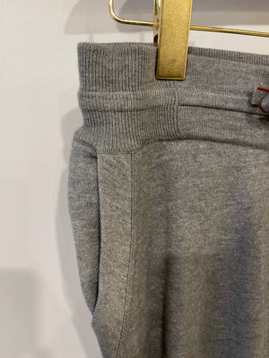 Loro Piana Light Grey Cashmere Gilet and Jogger Set with Orange Detail Size S (UK 8)