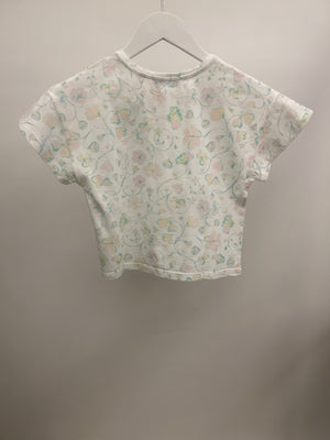 Christian Dior Kids White and Multicolour Floral Printed T-Shirt Size 10 years