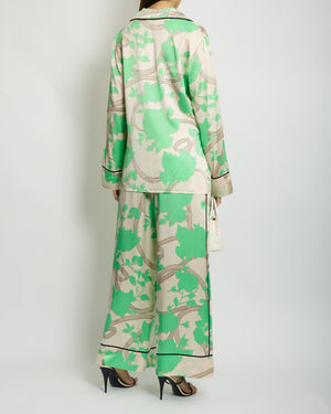 Fendi Green Logo Floral Pyjama Set IT 42 (UK 10)