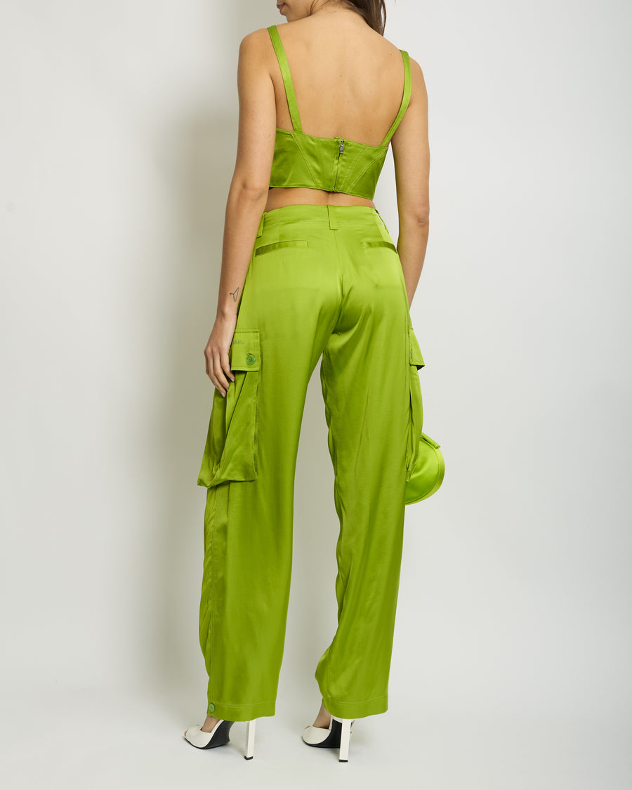 Ermanno by Ermanno Scervino Green Trousers and Bra Set IT 40 (UK 8)