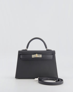 *RARE* Hermès Mini Kelly II Bag in Ardoise Epsom Leather with Electrum Hardware