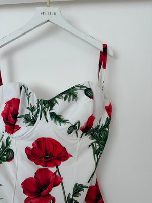 Dolce & Gabbana Red Floral Print Swimsuit Size IT 5 (UK XXL) RRP £795