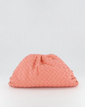 Bottega Veneta Pink Intrecciato Leather Pouch Bag