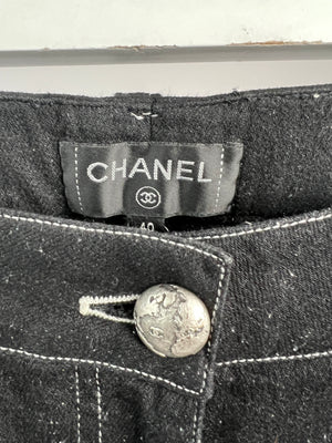 Straight jeans Chanel Grey size 36 FR in Cotton - 38886697