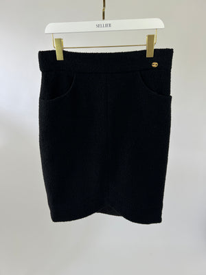 Chanel 19A Black Midi Skirt with Scalloped Edge Detail FR 42 (UK 14) RRP £1,700