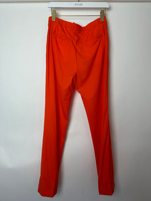 Hermes Bright Orange Tailored Trousers FR 38 Size UK 8