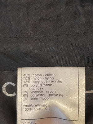 Chanel 05/A Black Tweed Jacket with CC Logo Buttons Detail Size FR 36 (UK 8)