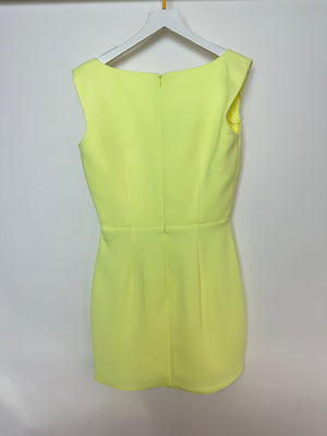 Alex Perry Pastel Yellow Sleeveless Mini Dress Size FR 38 (UK 10)