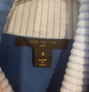 Louis Vuitton Blue High-Neck Jumper with Logo Detail Size S (UK 8)