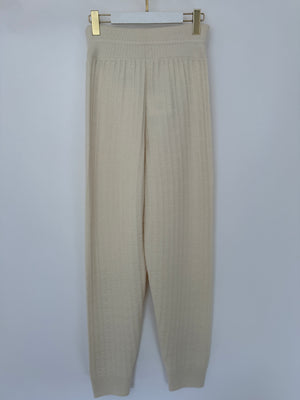Hermes "H" Wool Jogging Pants In Blanc Naturel Size FR 40 (UK 12)