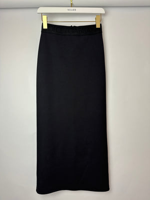 Dolce & Gabbana Black Midi Pencil Skirt with Logo Size IT 40 (UK 8)
