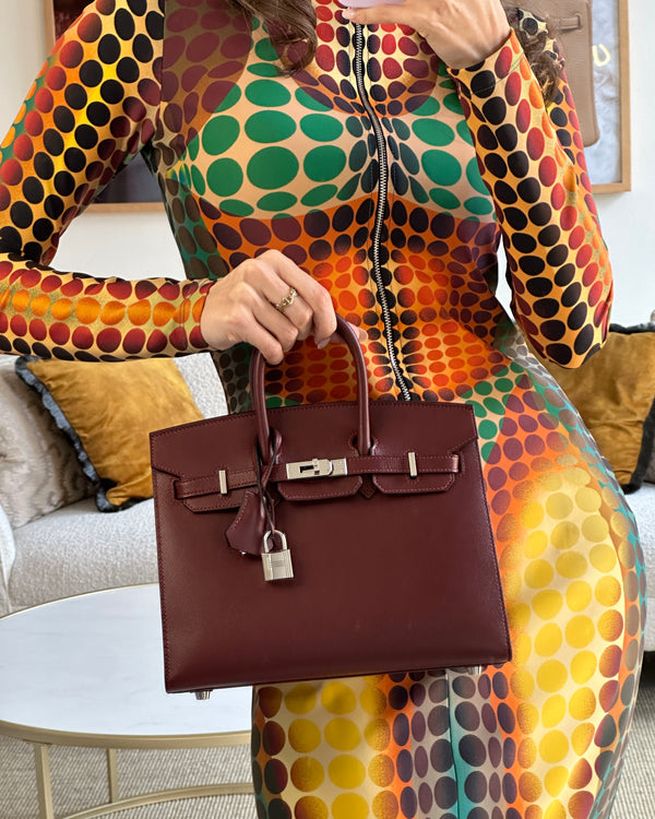 *HOT COLOUR* Hermès Birkin 25cm Sellier in Rouge H Veau Madame Leather with Palladium Hardware