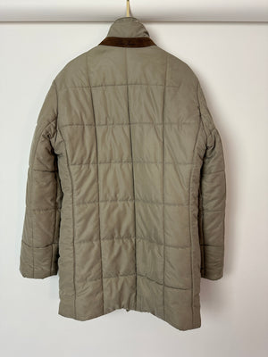 Loro Piana Mens Beige Puffer Quilted Jacket with Pocket Details Size XS (UK 34)
