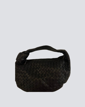 Bottega Veneta Black Intrecciato Leather Medium Jodie Bag