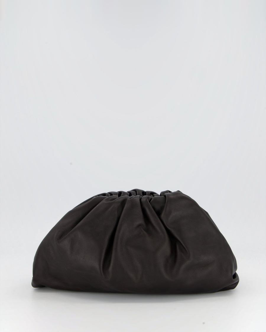 Bottega Veneta Brown Large Pouch Bag in Calfskin Leather