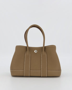 Hermès Neo Garden Party 23 Bag in Etoupe Taurillon Clemence Leather with Palladium Hardware