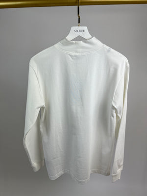 Christian Dior x Air Dior White Roll Neck Long Sleeve Top Size FR 36 ( UK 8)