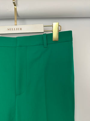 Balenciaga Emerald Green Suit Jacket and Straight Leg Trousers Set Size FR 36 (UK 8)