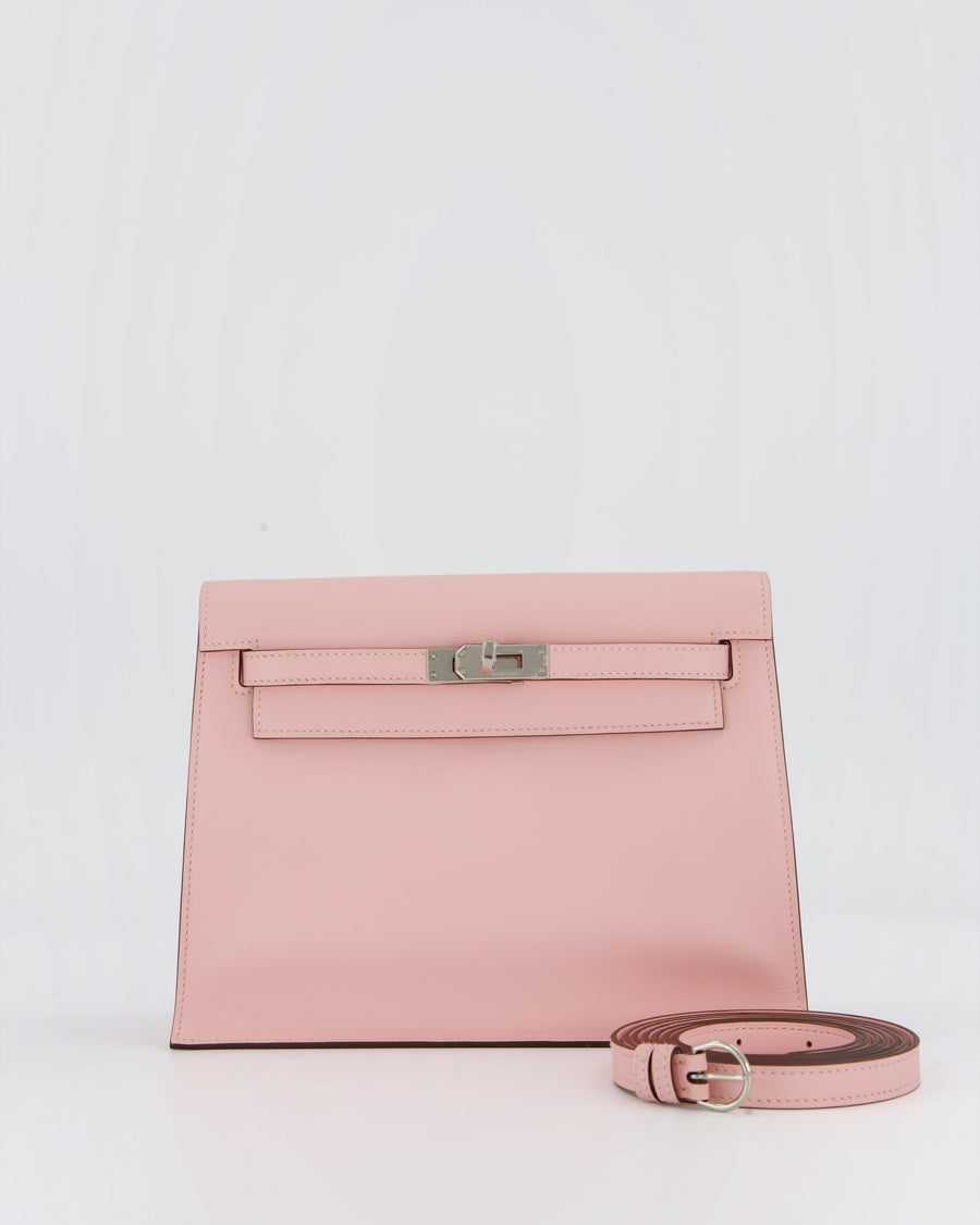 *RARE* Hermès Kelly Danse Bag in Rose Sakura Swift Leather with Palladium Hardware