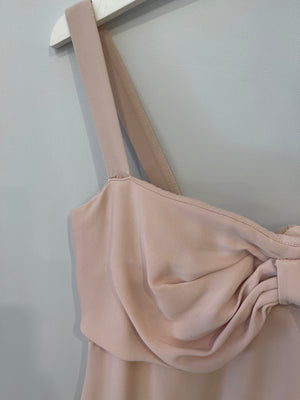 Valentino Pale Pink Maxi Dress with Bow Corset Detailing Size IT 42 (UK 10)
