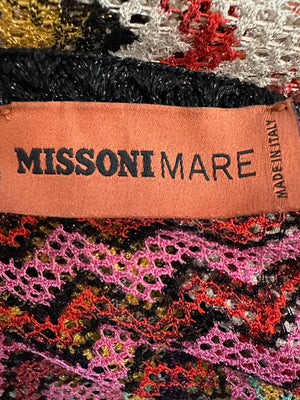 Missoni MARE Multicolour Beach Cover-Up with Matching Headband Set Size IT 42 (UK 10)