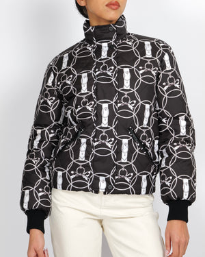 Hermès Black and White Reversible Promenade du Matin Puffer Jacket Size FR 34 (UK 6)
