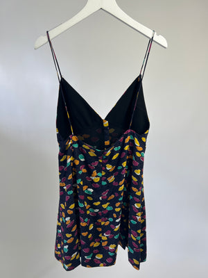 Saint Laurent Multi-Coloured Strap Dress with Lip Print Detailing FR 38 (UK 10)