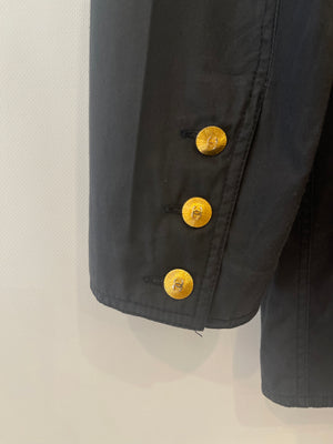 Chanel Black Vintage Lightweight Jacket With Gold CC Logo Buttons Size FR 36/38 (UK 8/10)