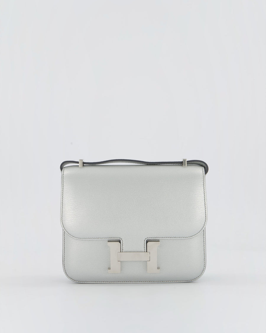 Hermès Constance III 18 Miroir Bag in Argent Chèvre Chamkila Leather in Palladium Hardware