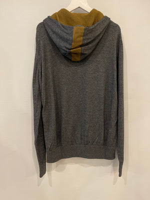 Loro Piana Dark Grey Cashmere Gilet and Jogger Set with Khaki Detail Size S (UK 8)