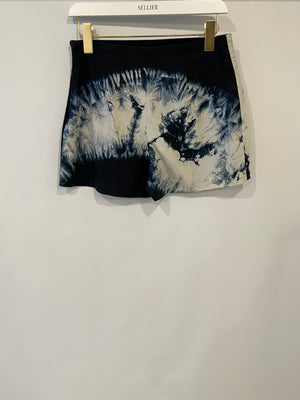 Christian Dior Navy and White Tie-Dye Shorts Size FR 36 (UK 8)