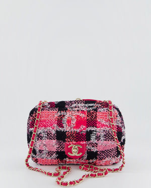 Chanel Pink & Black Coco Beach Convertible CC Flap Tote Bag with Champagne Gold Hardware