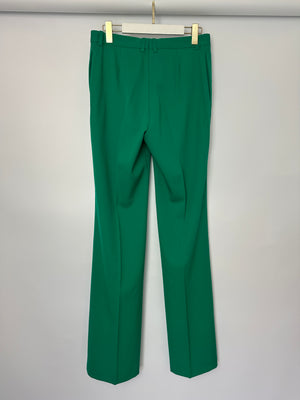 Balenciaga Emerald Green Suit Jacket and Straight Leg Trousers Set Size FR 36 (UK 8)