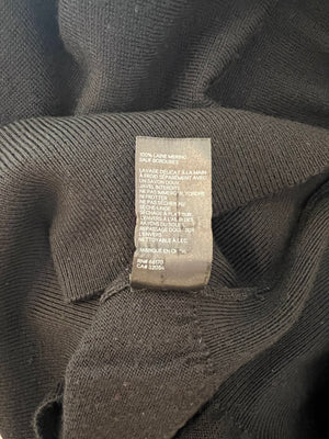 Zimmermann Black Wool Jumper with Balloon Sleeves and Bow Detail Size 0 (UK 8)