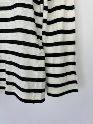 Christian Dior Navy & White Striped Long Sleeve Top Size XS (UK 6)