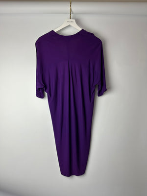 Lanvin Purple Midi Dress Size FR40 (UK 12)