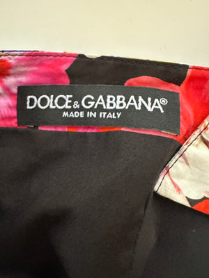 Dolce Gabbana Floral Poplin Midi Dress Size IT 38 (UK 6)