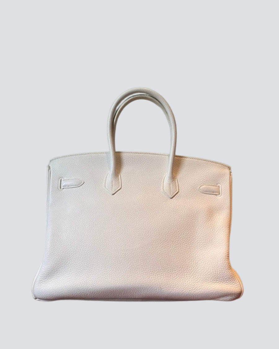 Hermes White Birkin With Palladium Hardware
