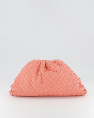 Bottega Veneta Pink Intrecciato Leather Pouch Bag