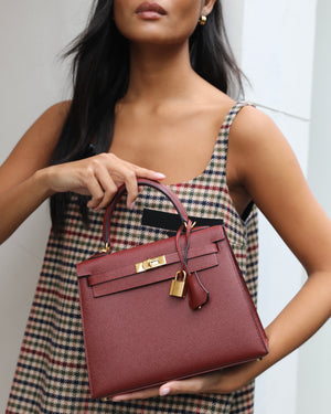 *SUPER RARE* Hermès Kelly 25 Sellier Bag in Rouge H Epsom Leather with Gold Hardware