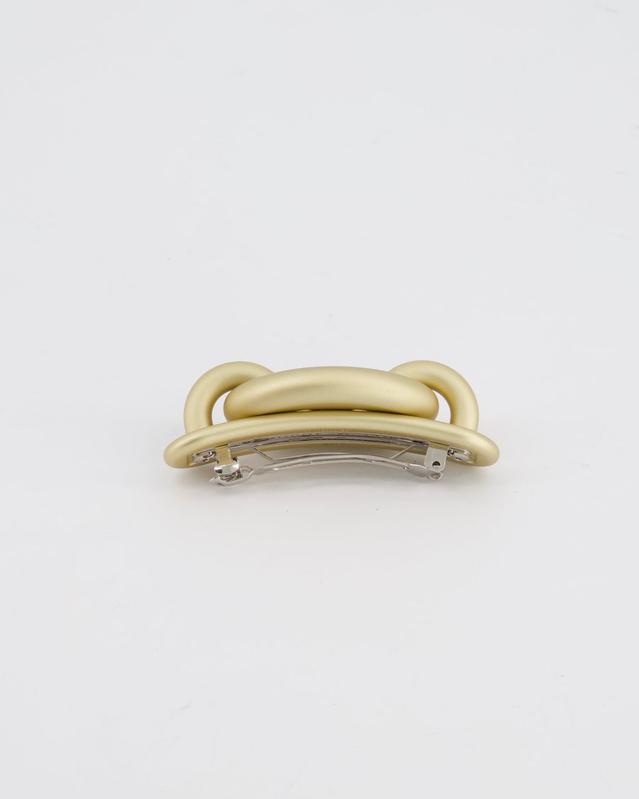 Hermes Tri Maillon Chaine d'Ancre PM Hair Clip in Matte Aluminium