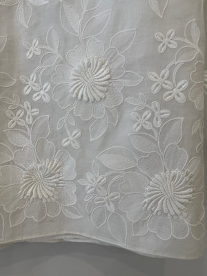Valentino White Floral Embroidered Maxi Skirt Size IT 42 (UK 10) RRP £2,800
