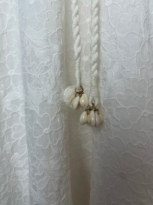 Zimmermann Lola Embroidered Ramie White Midi Dress Size 0 (UK 8)