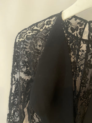Zuhair Murad Black Floral Lace Bodysuit and Maxi Skirt Set Size IT 42 (UK 10) RRP £3,500