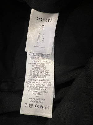 Dion Lee Black Cargo Trousers with Buckle Details Size S (UK 8) RRP £490