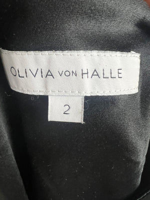Olivia Von Halle Black Silk Camisole  Vest Size 2 (UK 6)