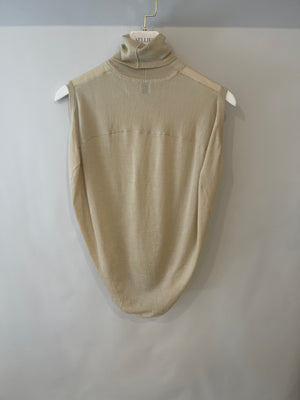 Toteme Cream Fine Merino Cocoon Turtleneck Top Size XS (UK 6)
