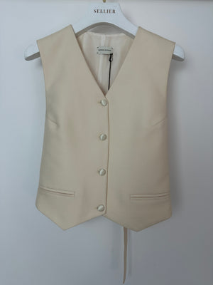 Magdat Butrym Cream Waistcoat and Trouser Set Size FR 34 (UK 6)