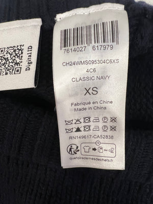 Chloe Navy Wool and Cashmere Shorts with Gold Button Detail Size XS (UK 6) RRP £660